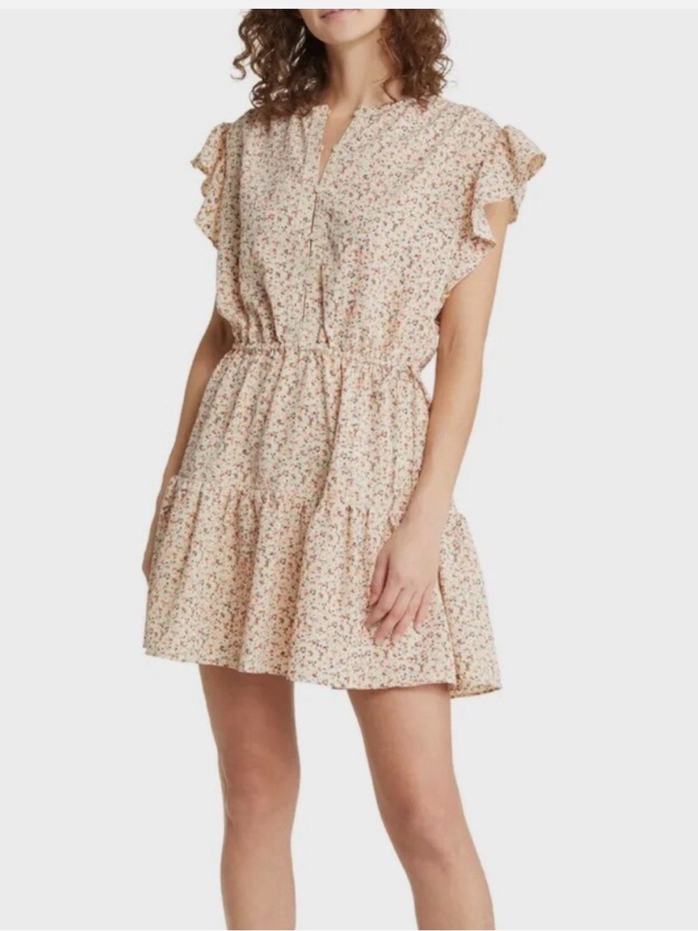 Treasure and Bond floral tiered mini dress